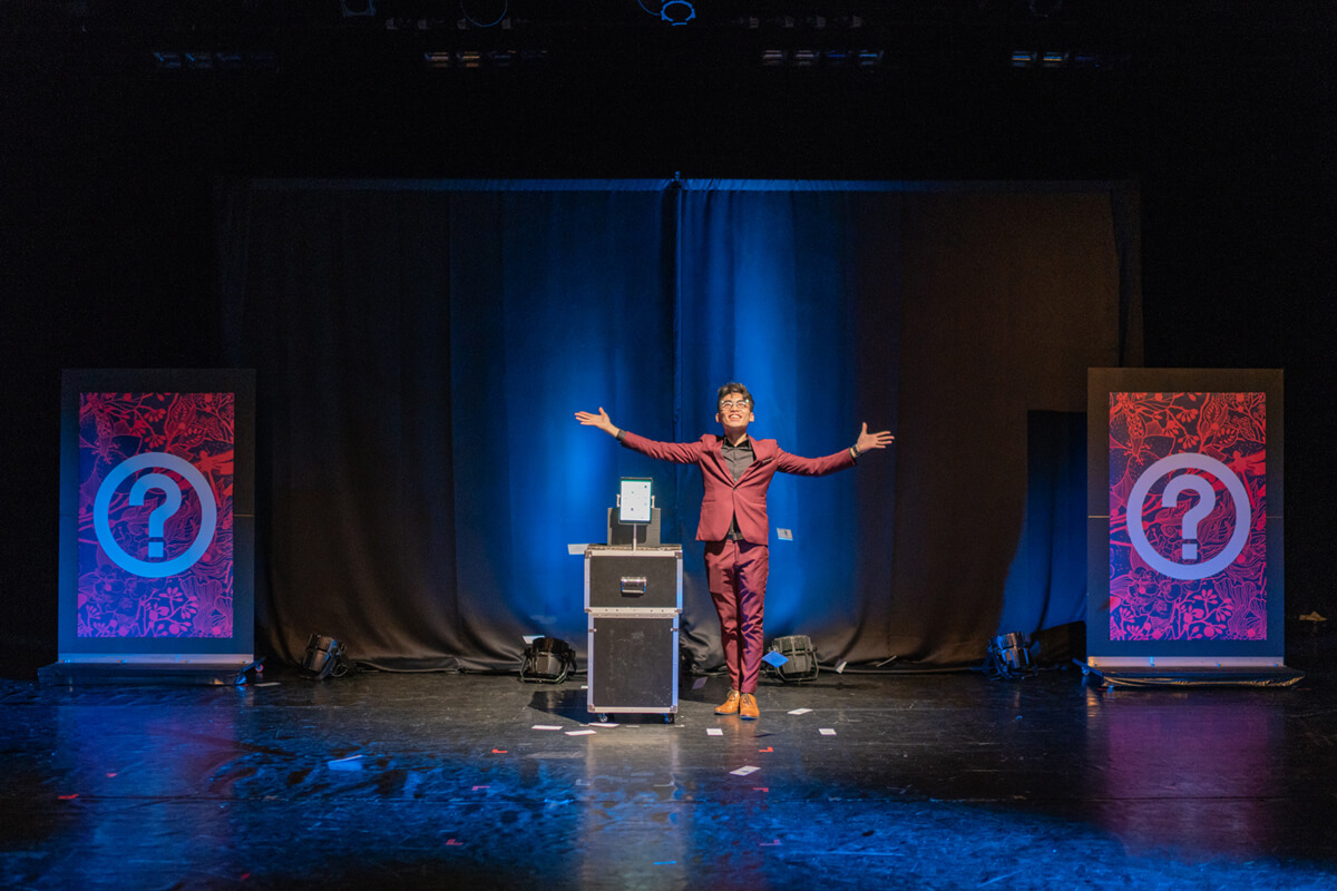 magician on stage